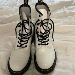White Dr. Martens 1460 8-eye Boot Size 8